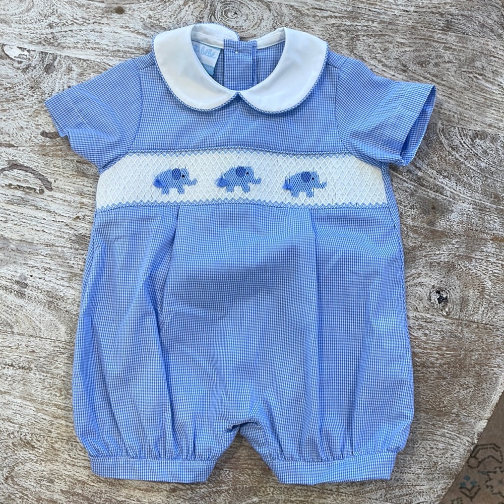 Little boy elephant onesie!